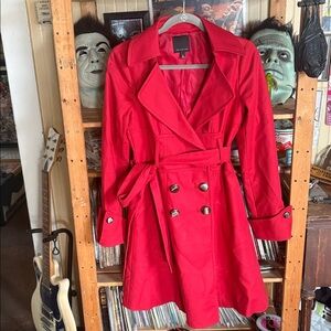 The Limited Vibrant Red Trench Coat